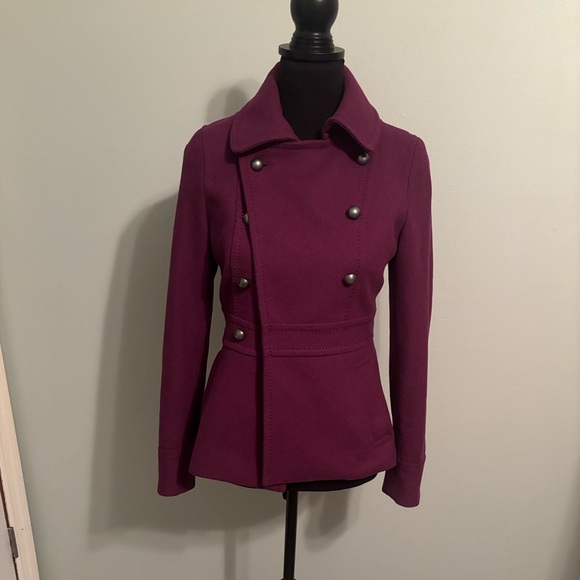 H&M Jackets & Blazers - 🔥🔥🔥TODAY ONLY SALE H&M Women's Wool Double-Breasted Plum Pea Coat